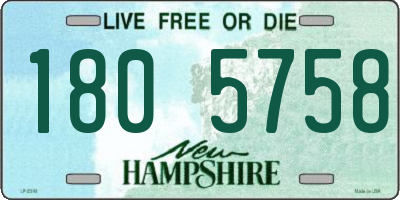 NH license plate 1805758