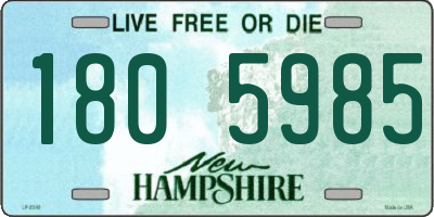 NH license plate 1805985