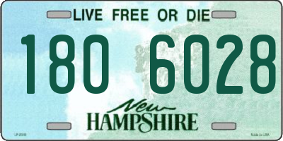 NH license plate 1806028