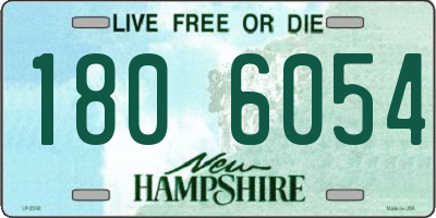 NH license plate 1806054