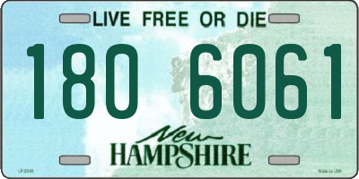 NH license plate 1806061