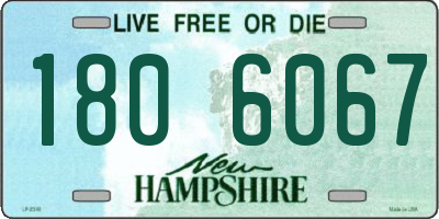 NH license plate 1806067