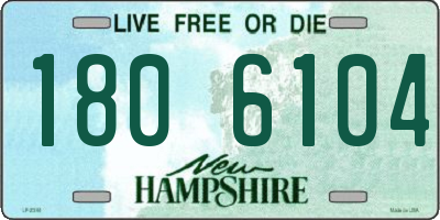 NH license plate 1806104