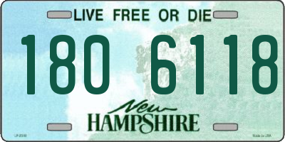 NH license plate 1806118
