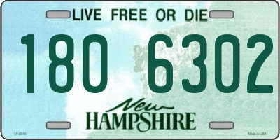 NH license plate 1806302