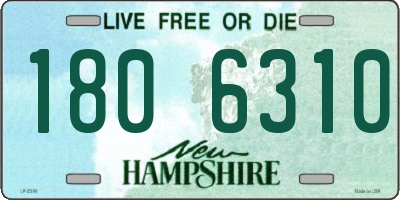 NH license plate 1806310