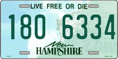 NH license plate 1806334