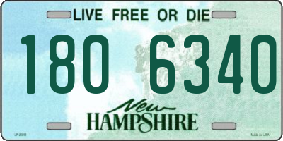 NH license plate 1806340