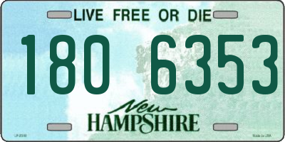 NH license plate 1806353