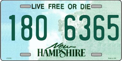 NH license plate 1806365