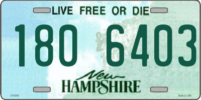 NH license plate 1806403