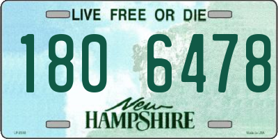 NH license plate 1806478