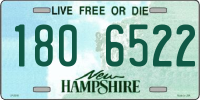 NH license plate 1806522