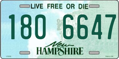 NH license plate 1806647