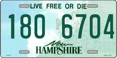 NH license plate 1806704