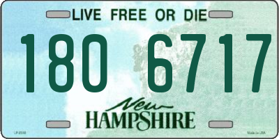 NH license plate 1806717