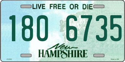 NH license plate 1806735