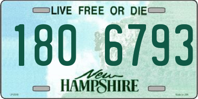 NH license plate 1806793