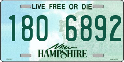 NH license plate 1806892