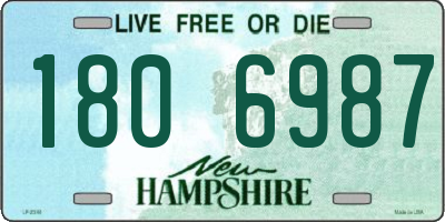 NH license plate 1806987