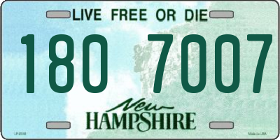 NH license plate 1807007
