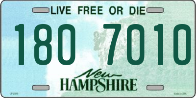 NH license plate 1807010