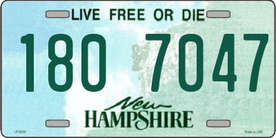 NH license plate 1807047