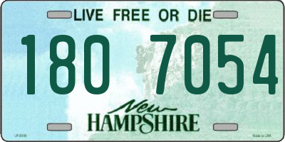 NH license plate 1807054