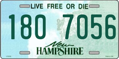 NH license plate 1807056