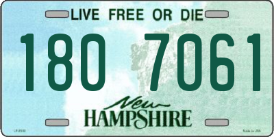 NH license plate 1807061