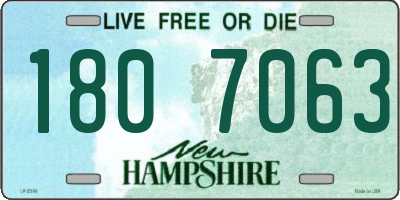 NH license plate 1807063