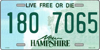 NH license plate 1807065