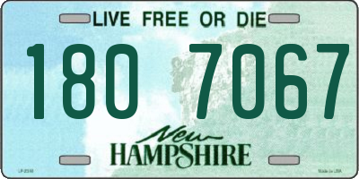 NH license plate 1807067