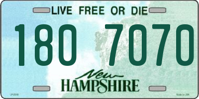 NH license plate 1807070