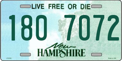 NH license plate 1807072