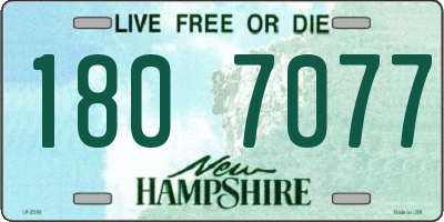 NH license plate 1807077