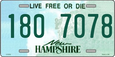 NH license plate 1807078