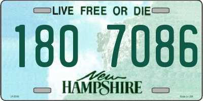NH license plate 1807086