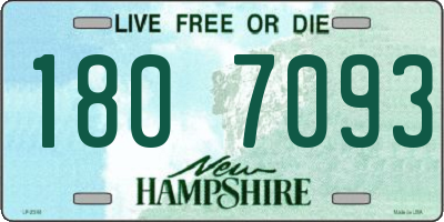 NH license plate 1807093