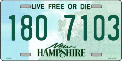 NH license plate 1807103