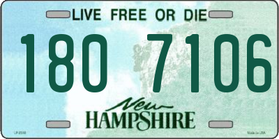 NH license plate 1807106
