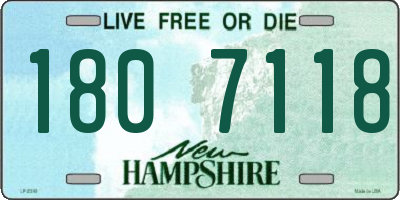 NH license plate 1807118