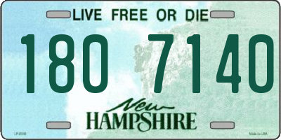 NH license plate 1807140