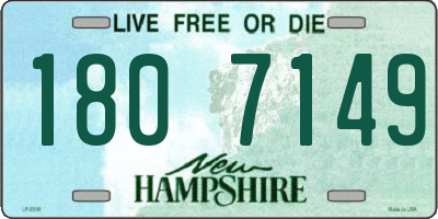 NH license plate 1807149