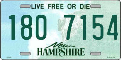 NH license plate 1807154