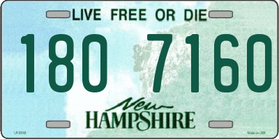 NH license plate 1807160