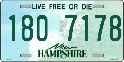 NH license plate 1807178