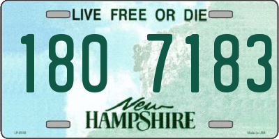 NH license plate 1807183