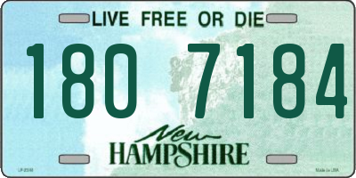 NH license plate 1807184