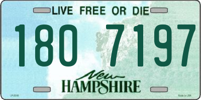 NH license plate 1807197